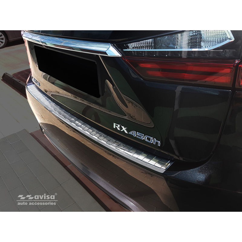 Stainless Steel Rear bumper protector  Lexus RX 2015-2019 & FL 2019- 'Ribs'