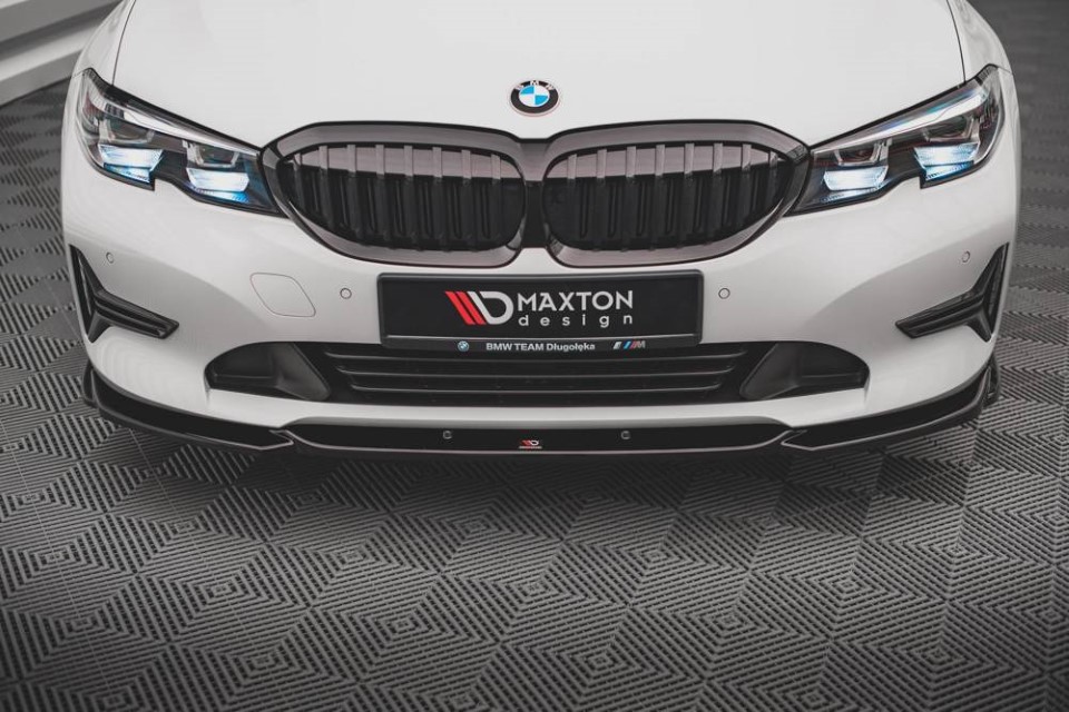 Voorspoiler passend voor BMW 3 Serie G20 V2 Gloss Black