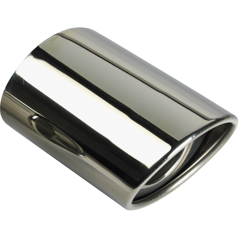 Exhaust finisher Inox - oval Ø80x120xL160mm – Connection 45-60mm