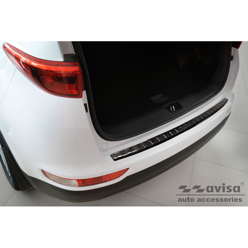 Real 3D Carbon Rear bumper protector  Kia Sportage IV Facelift 2018-2021 'Ribs'