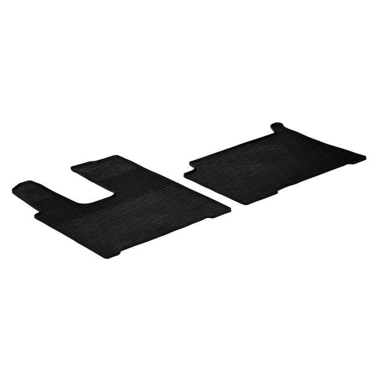 Rubber car mats set  Mercedes Actros 2012- (G profile 2-pieces)
