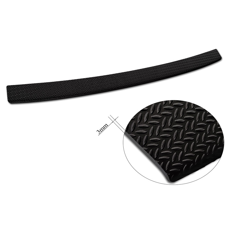 Matt Black Aluminum Rear bumper protector  Kia Sportage V 2021- 'Riffled Plate'