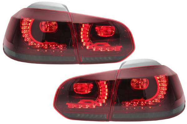 Taillights led VW Golf VI 10/08- R-look Dynamic red/Smoke
