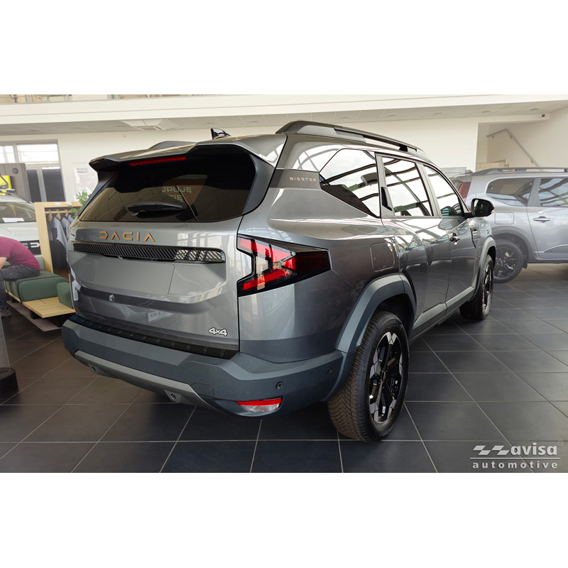 Avisa Matt Black Stainless Steel Rear bumper protector  Dacia Bigster 2024- 'Ribs'