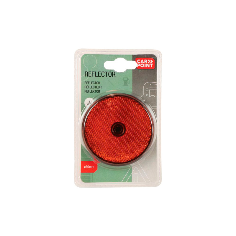 Carpoint Reflectors Round Ø 70mm Orange 2-pieces