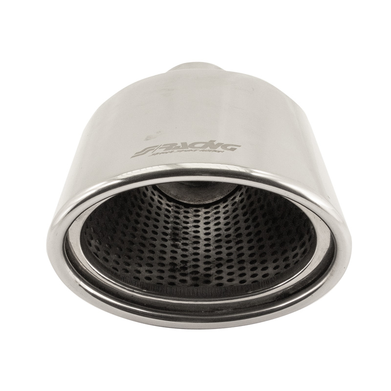Simoni Racing Exhaust Tip Oval Inox - 119x76xL178mm - Installation ->55mm