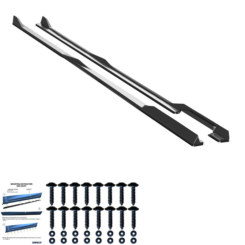 Oneway Set Side Skirts  BMW 5-Series G60/G61 Sedan/Touring M-Pack 2023- incl. i5 - Gloss black