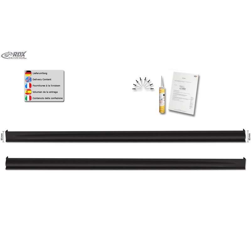 Side skirts  Volkswagen Caddy 2K 2004-2020 'Edition' (ABS)