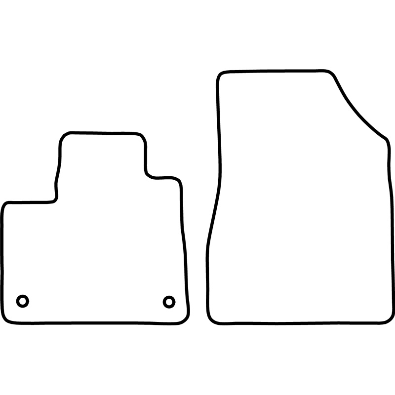 Set car mats  Mercedes Citan (W420) Box & Renault Kangoo III (Furgon) & Nissan Townstar 2021- (only front)