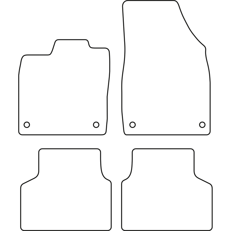 Set velour car mats  Volkswagen ID.3 2020- & Cupra Born 2021-