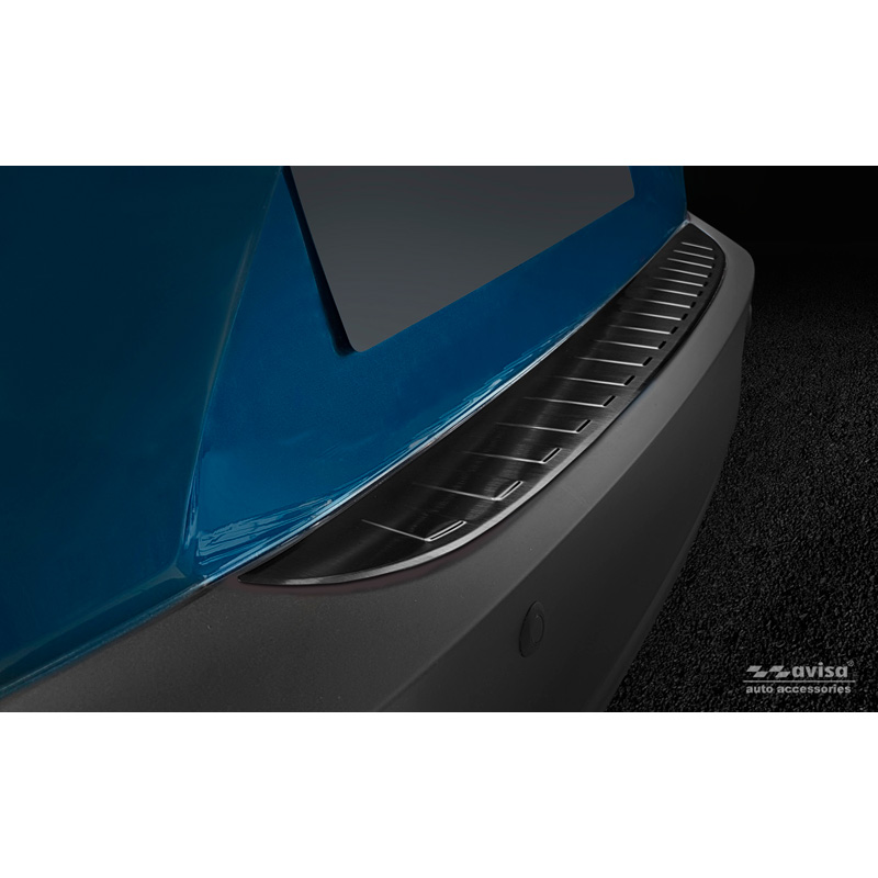 Black Stainless Steel Rear bumper protector  Mazda CX-3 2015-2022 'Ribs'