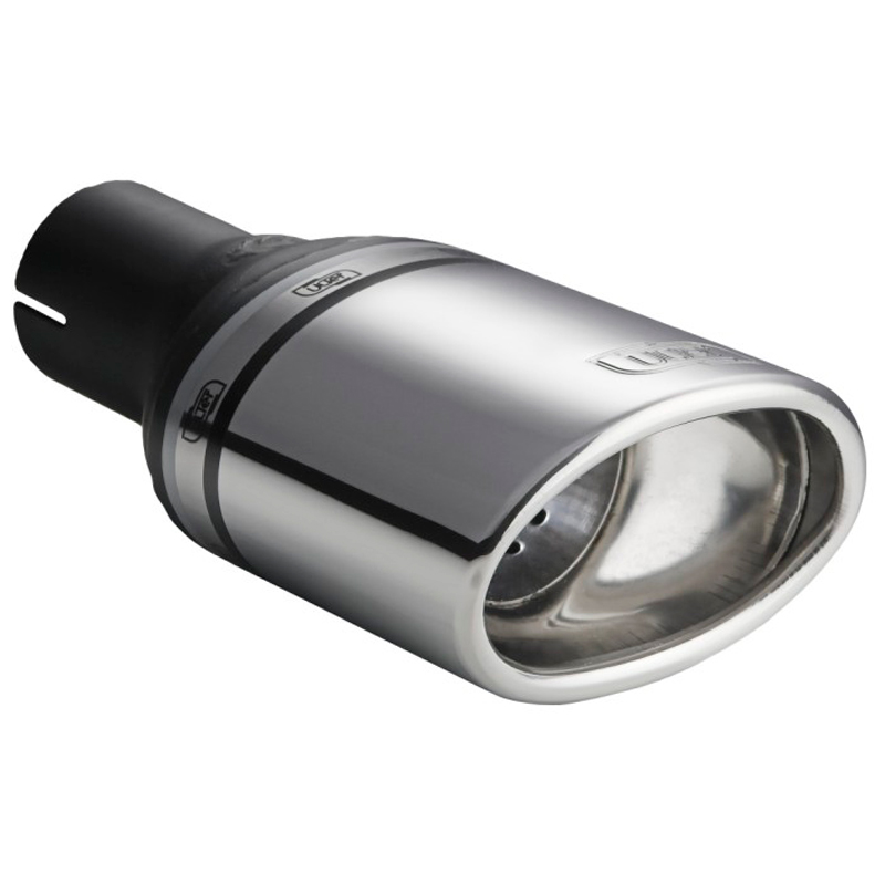 Ulter Sport Exhaust finisher - Oval 120x80mm Slanted - Length 120mm - Installation ->60mm - Inox