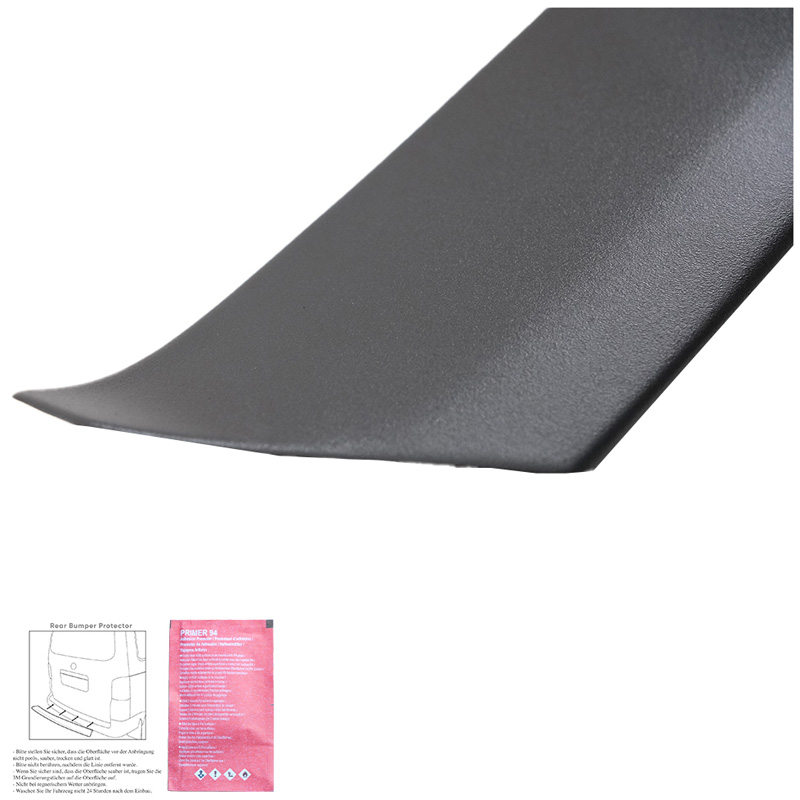 Rear Bumper Protector  Ford Transit Custom MK2 2023- & Volkswagen Transporter T7 2024- - Matt black