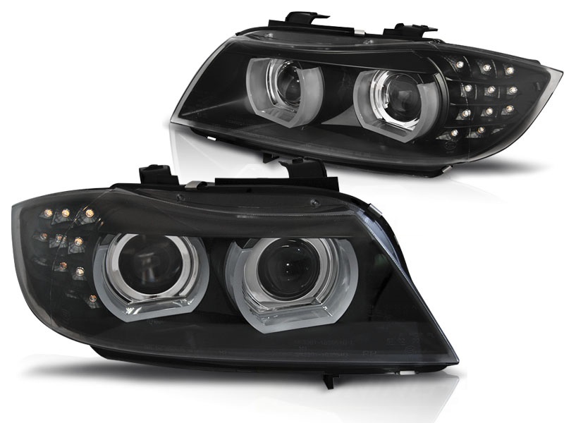 Headlights BMW E90/E91 09-11 Xenon 3D Angel eyes