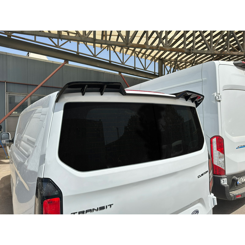 Roof spoiler V.2  Ford Transit Custom (V710) 2023- & Volkswagen Transporter T7 2024- (with tailgate) (PU)