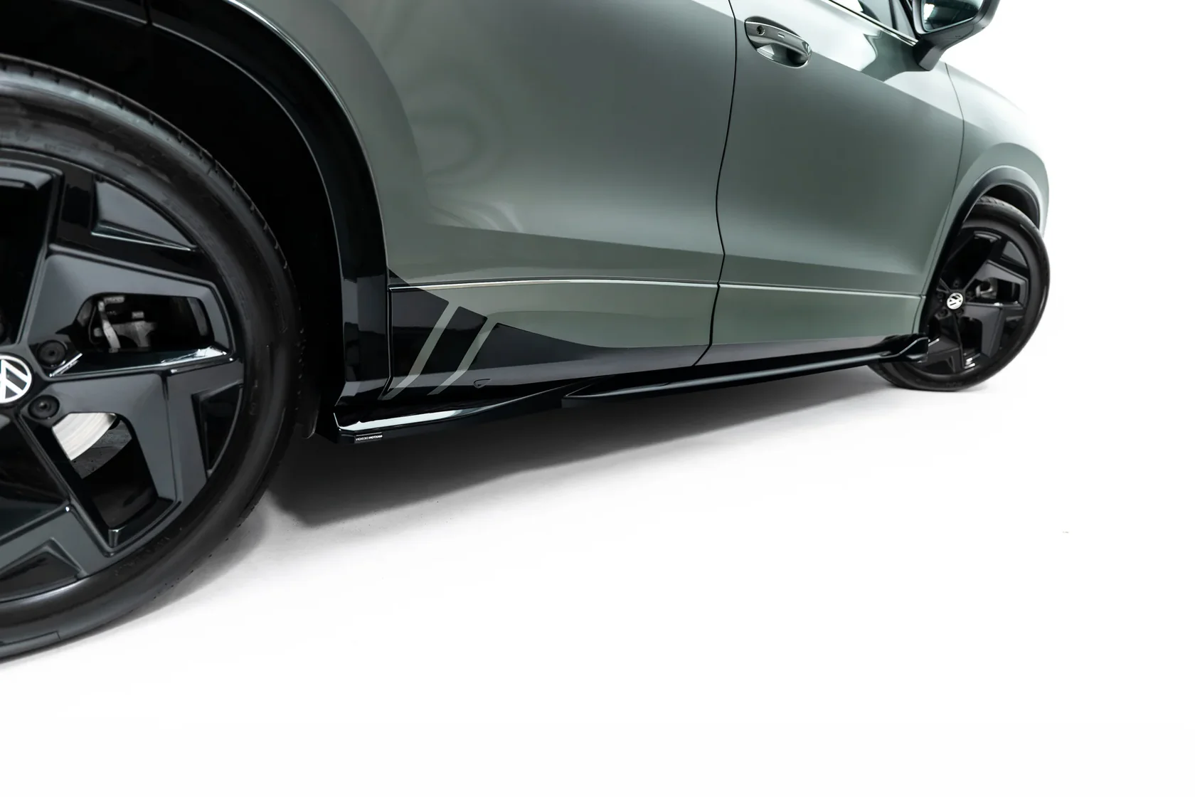 Zijskirts passend voor Volkswagen Tayron R-Line Mk1 Glans Zwart