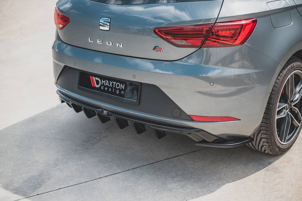 Diffuser passend voor Seat Leon Mk3 FR Facelift Glans Zwart