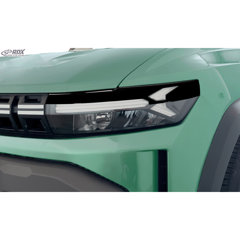 RDX Head light spoilers  Dacia Duster III & Dacia Bigster 2024- (ABS Gloss Black)