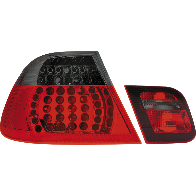 Set LED Tail Lights  BMW 3-Series E46 Sedan 1998-2001 - Red/Smoke