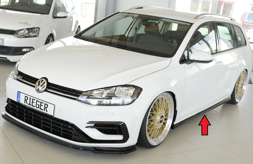 Zijskirts passend voor Seat Golf 7 (10.12-12.16) – glans zwart