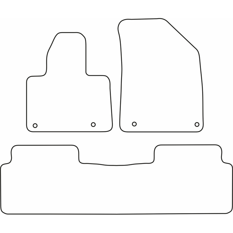Set car mats  Citroen C5 2008- (3 pieces)
