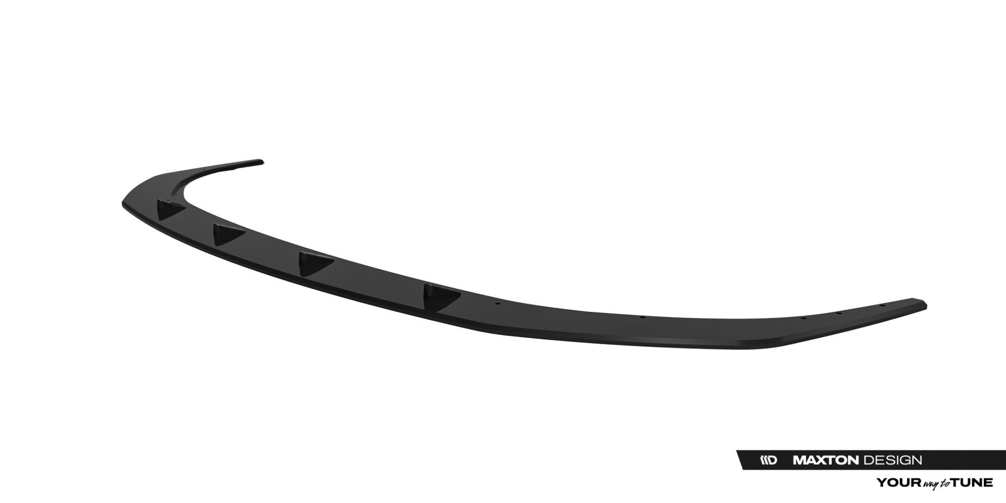 Street Pro Voorspoiler passend voor BMW M135i F70 / BMW 2M-PACK F74 Maxton Glanzend zwart