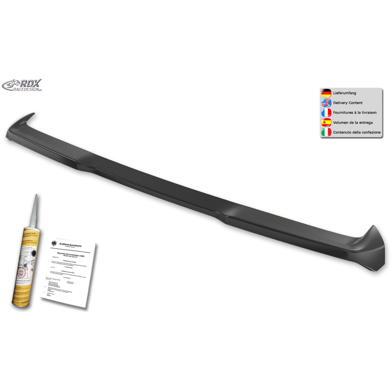 RDX Racedesign Roof spoiler  Ford Transit Custom / Tourneo Custom 2023- & Volkswagen Transporter / Caravelle T7 2024- (with rear hatch) (PUR-IHS)