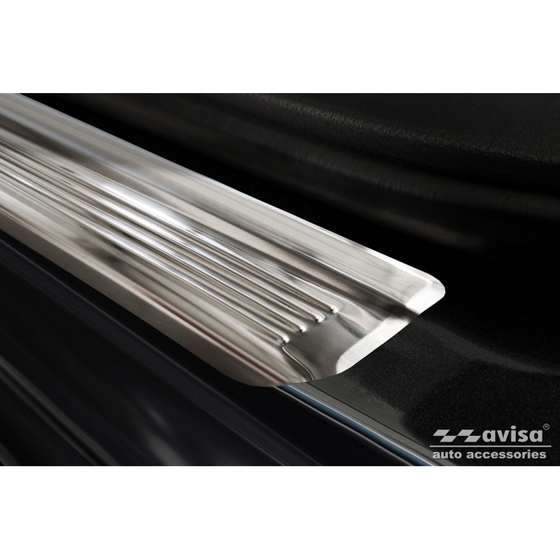 Stainless Steel Door sill protectors  Honda Civic X HB 5-doors 2017- 'Lines' - 4-pieces