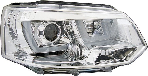 Headlights VW T5 Bus 09-15 Lightbar 3D chome