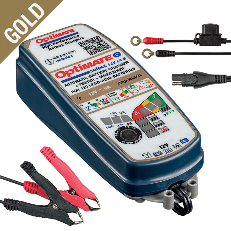 OptiMate 6 Select 12V/6.0A 9-step battery saving charger-tester-maintainer