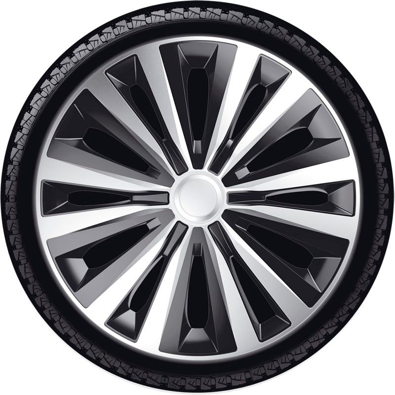 Set J-Tec wheel covers Multi 13-inch silver/black