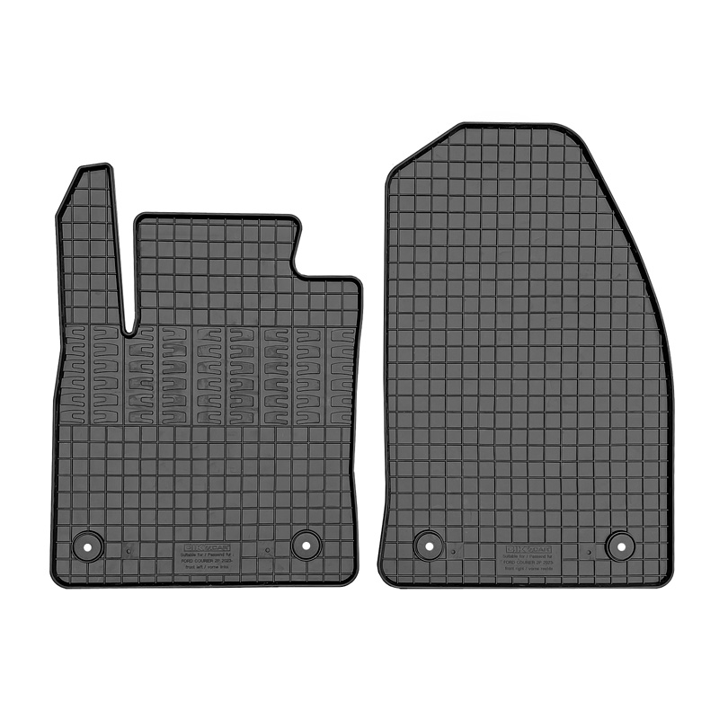 Rubber car mats set  Ford Transit Courier 2023- (2-pieces + fixing system)