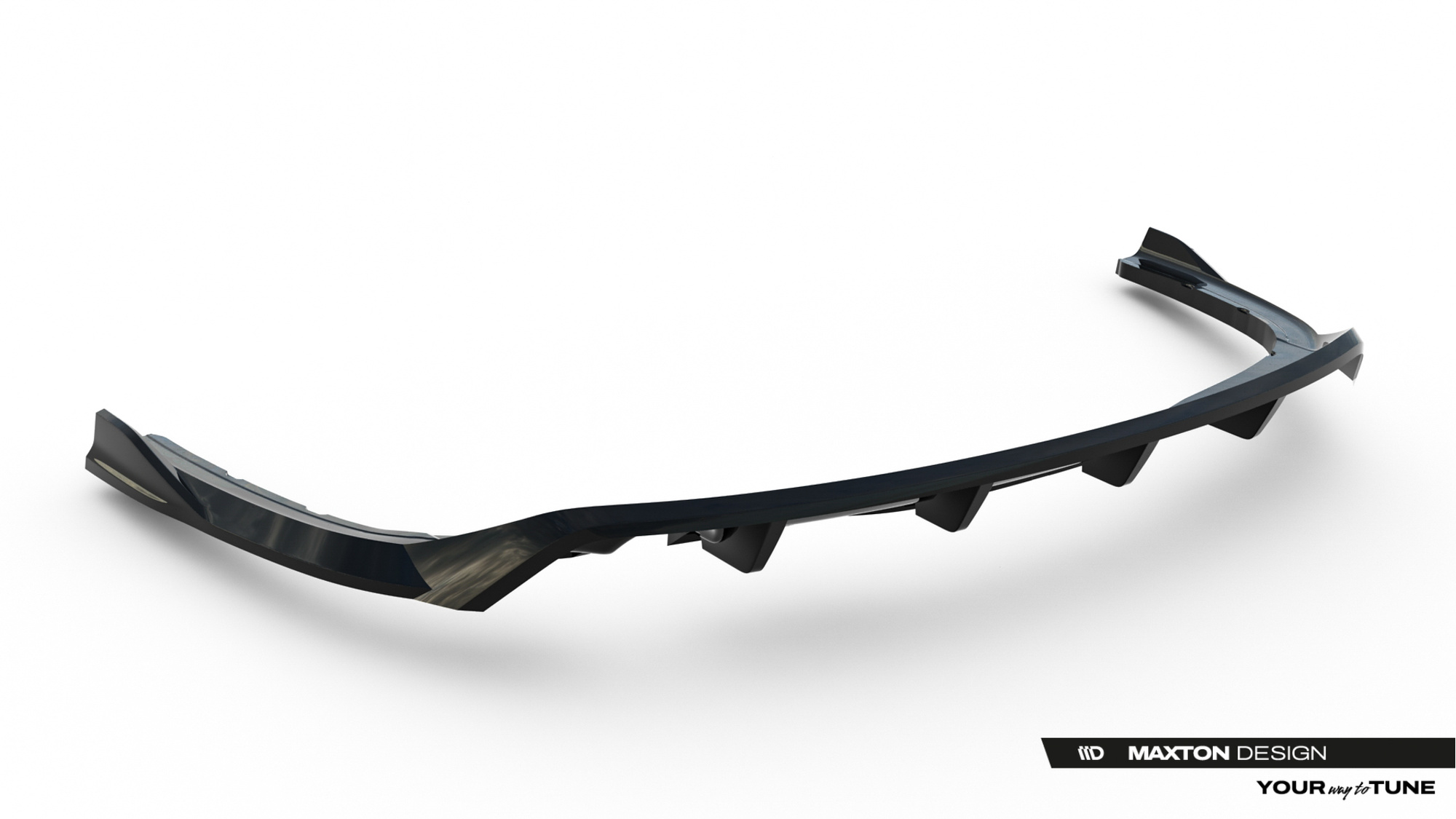 Rear Splitter with Vertical Bars BMW 3 Sportline Sedan / Touring F30 / F31 Maxton Gloss Black