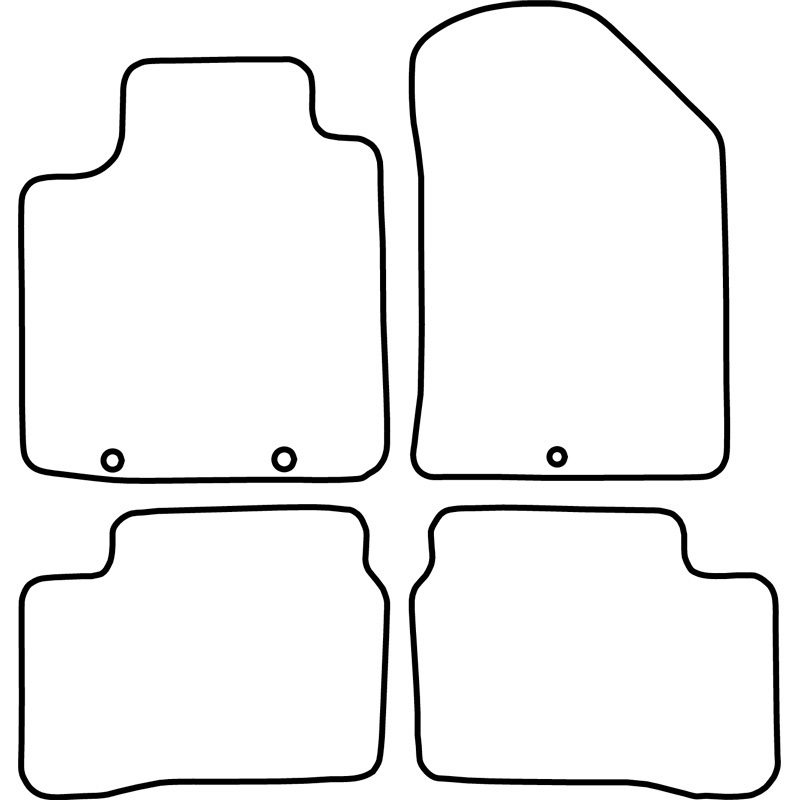 Set velour car mats  Kia Picanto 2015-2017