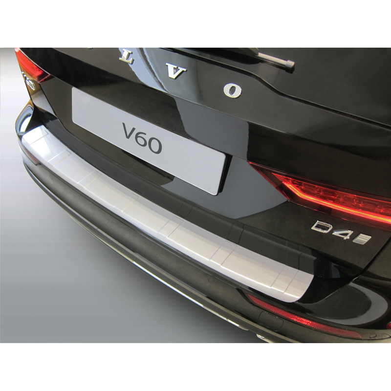 ABS Rear bumper protector  Volvo V60 II 2018- Black 'Ribbed'