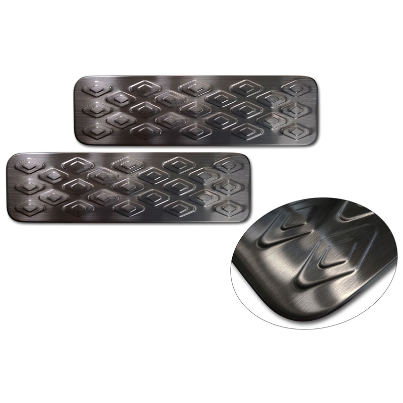 Black Inox door sill protectors  Volkswagen ID.Buzz 2022- 2-pieces