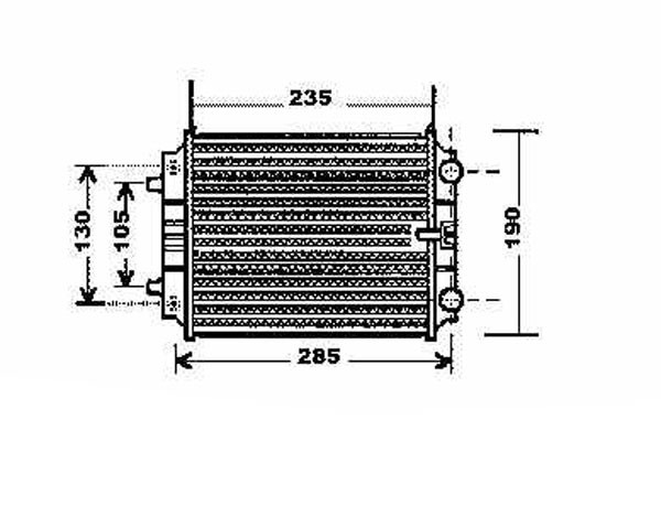 Radiator AUDI A4 07->> 235x190x26 2.7TDI/3.0TDI +/ -AC