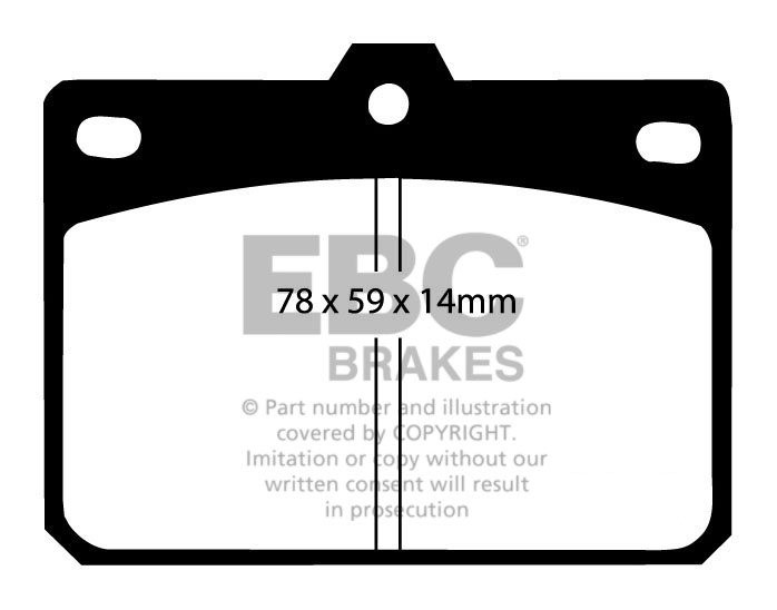 EBC Brakes CITROEN C6 3.0 2005-2009 Remblokken achterzijde