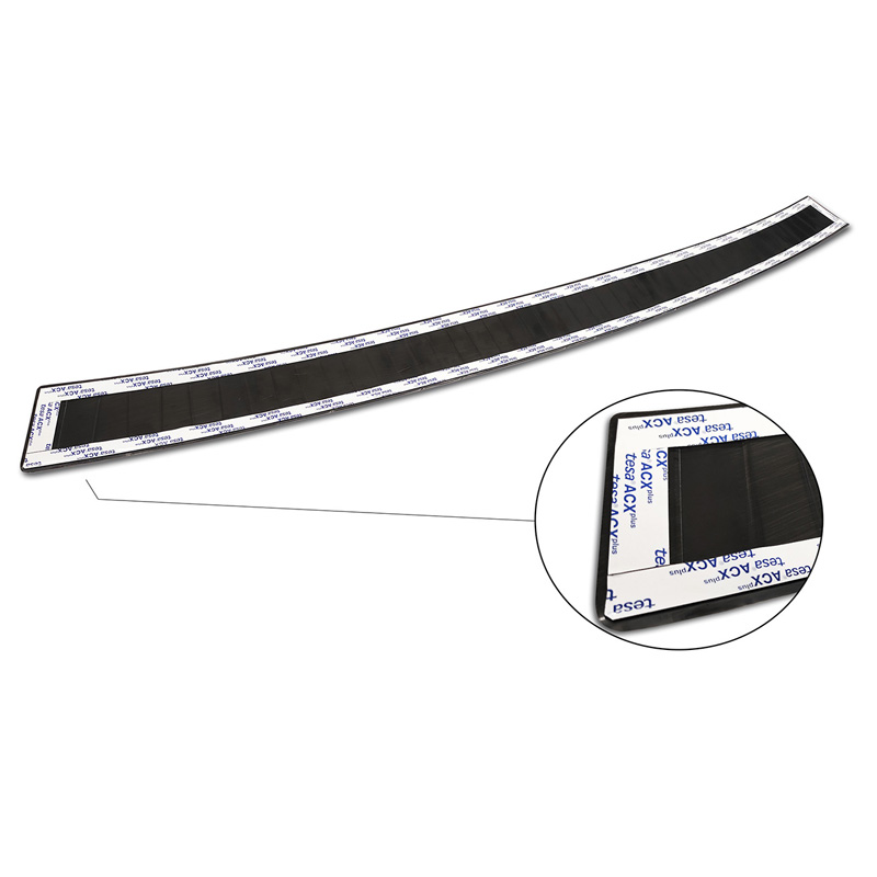 Black Stainless Steel Rear bumper protector  Volkswagen Caravelle T6 2015- & FL 2019- (with rear hatch) 'Ribs'