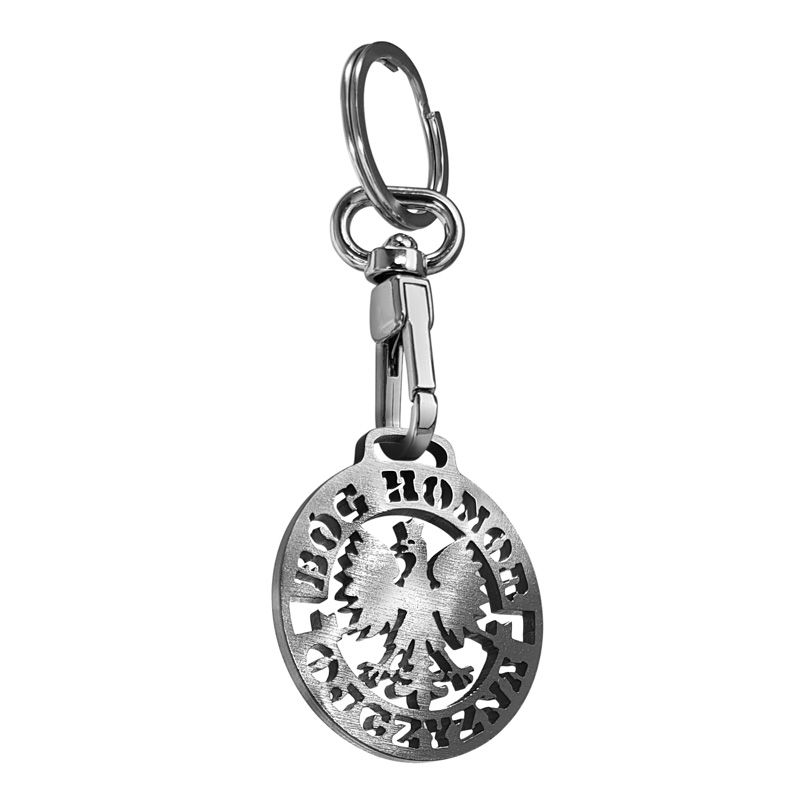 Stainless steel key chain - 'BHO' (silver)