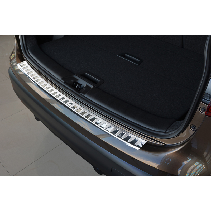 Stainless Steel Rear bumper protector  Nissan Qashqai II 2014-2017 'Ribs'