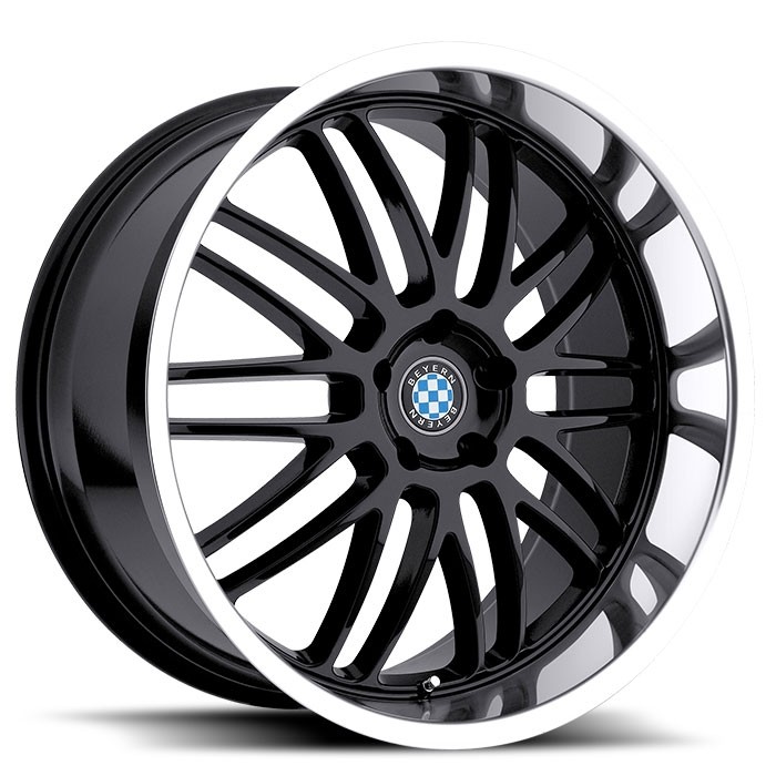 Velgen Beyern Mesh 18x9,5 5x120 ET25 Glanzend Zwart + Machined R