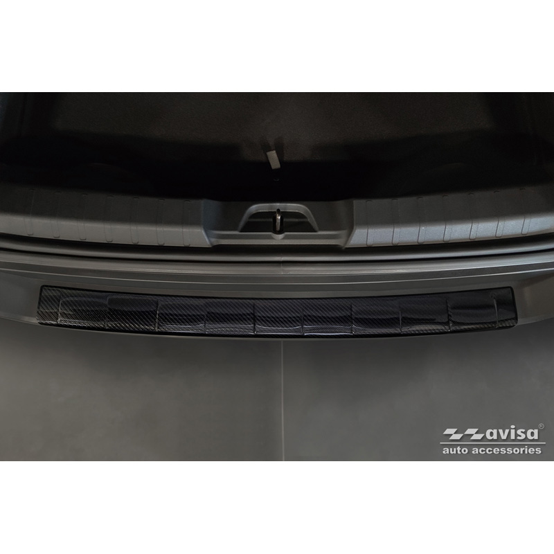 Real 3D Carbon Rear bumper protector  Jeep Avenger + e-Hybrid & EV 2023- 'Ribs'