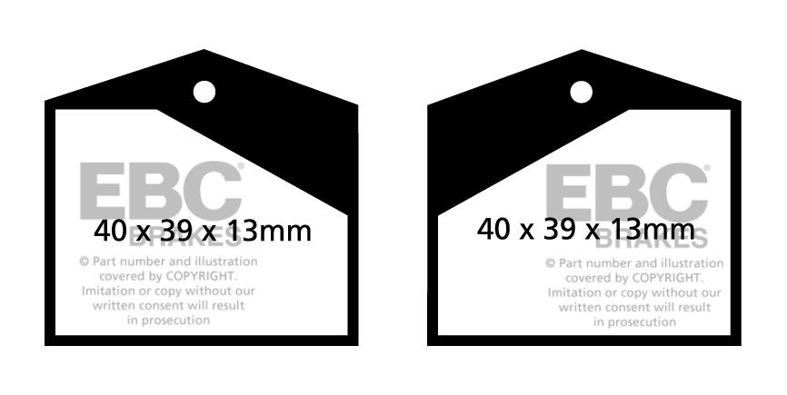 EBC Brakes ASTON MARTIN V8 Zagato Handbrake Pads 85-90 Remblokke