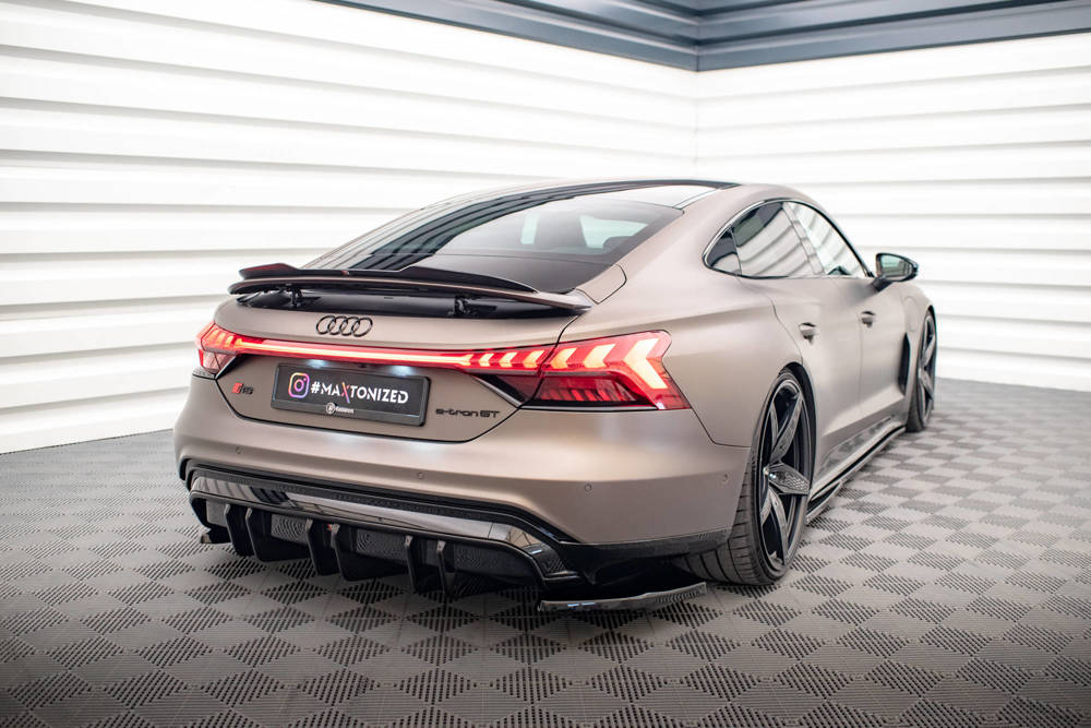 Diffuser passend voor Audi E-Tron GT & RS GT Maxton Glans Zwart