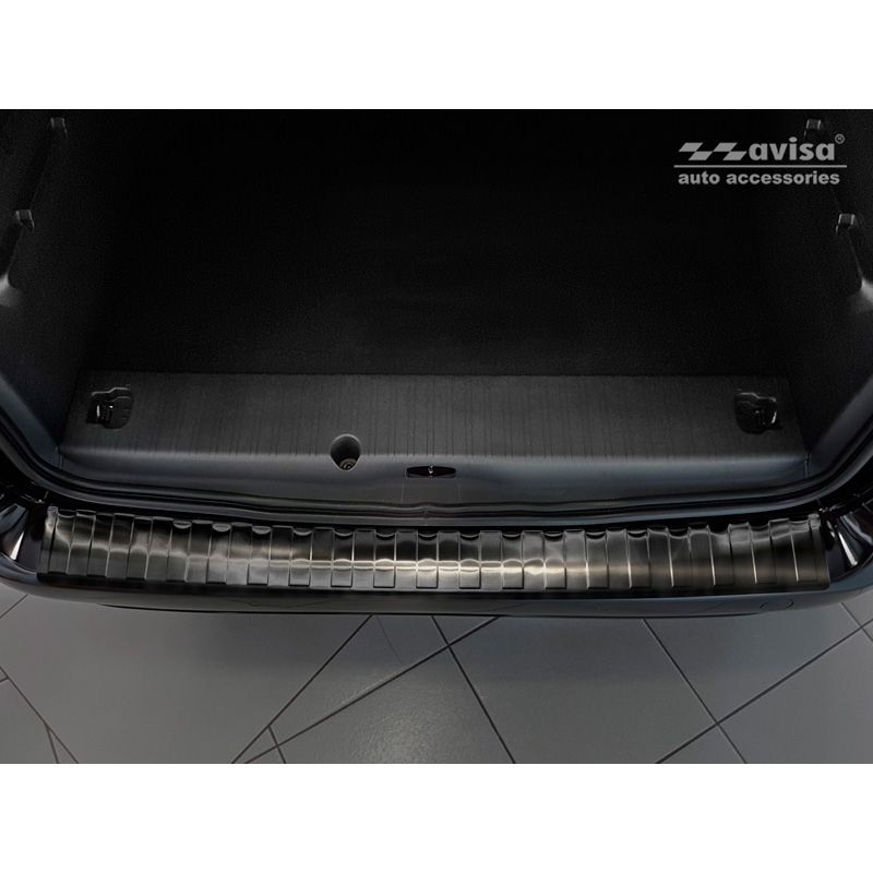 Black Stainless Steel Rear bumper protector  Citroën Berlingo (Multispace) & Peugeot Partner 2008-2015 & 2015-2018 & 2018- & Peugeot Rifter 2018- & Opel Combo E 2018- & Toyota Proace City/Verso 2019- & Fiat Doblo 2022-