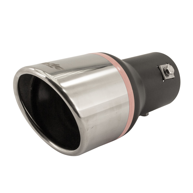 Simoni Racing Exhaust Tip Round/Slanting Inox - Ø90xL175mm - Installation ->57mm
