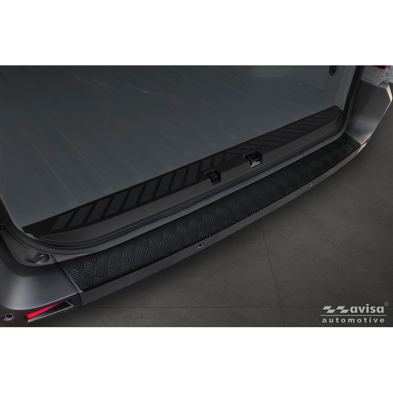 Avisa Matt Black Aluminum Rear bumper protector  Renault Master IV 2024- 'Riffled Plate'