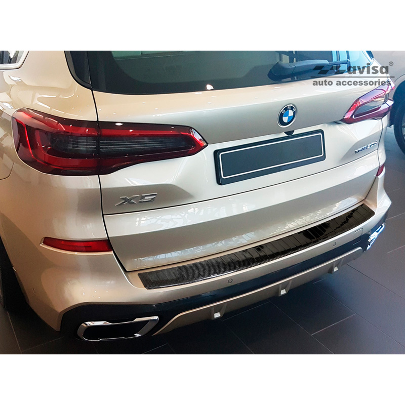 Real 3D Carbon Rear bumper protector  BMW X5 (G05) M-Package 2018- excl. M-Competition 'Ribs'