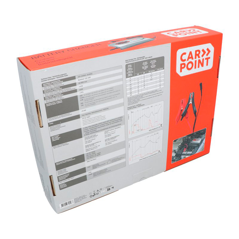 Carpoint BX-5M 12V/24V Battery Charger 25 Ampère Lithium